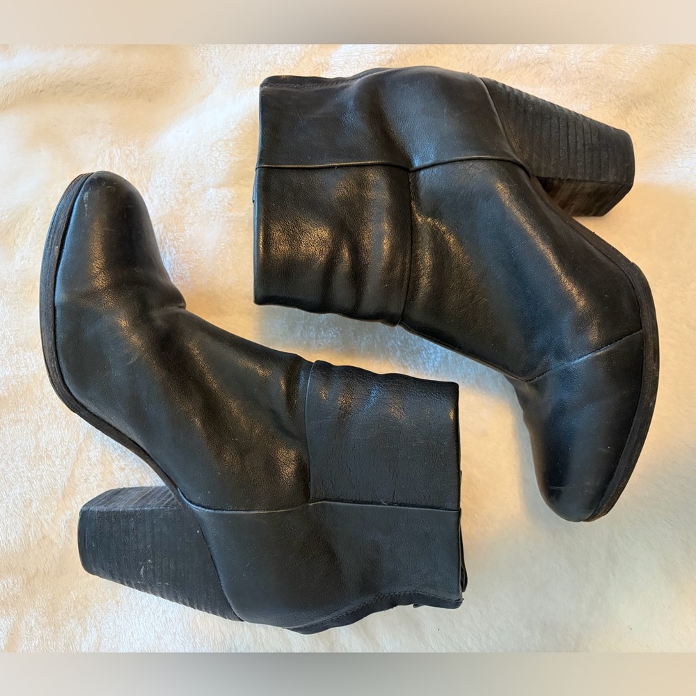 Black Leather Ankle Boots